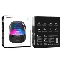 Bluetooth колонка Borofone BP8 Glazed BT5.0/2000mAh/6ч/10Вт/TF/FM/USB/AUX черная
