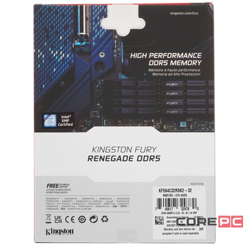 Оперативная память 32 Gb 6400 MHz Kingston FURY Renegade Silver (KF564C32RSK2-32)