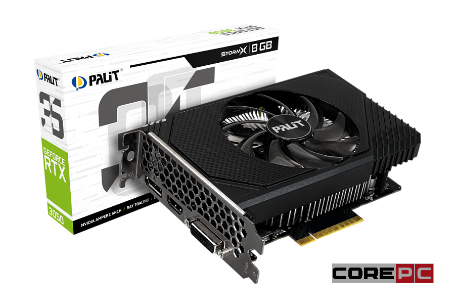 Видеокарта Palit (NE63050018P1-1070F V) GeForce RTX 3050 8GB STORMX V1