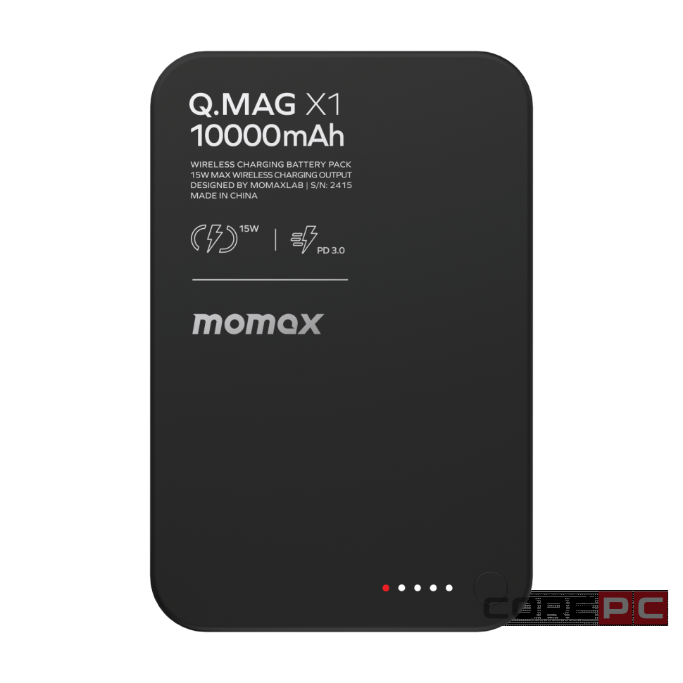 Powerbank магнитный с MagSafe Momax Q. Mag X1 10000mAh IP117AE Титан