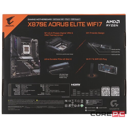Материнская плата Gigabyte X870E AORUS ELITE WIFI7