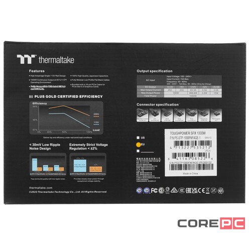 Блок питания Thermaltake 1000W TOUGHPOWER SFX PS-STP-1000FNFAGE-1