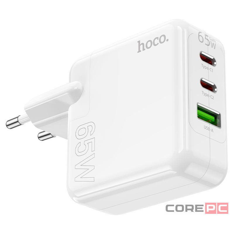 Сетевое зар. устр. Hoco C115A 1USB/2C 65W белое