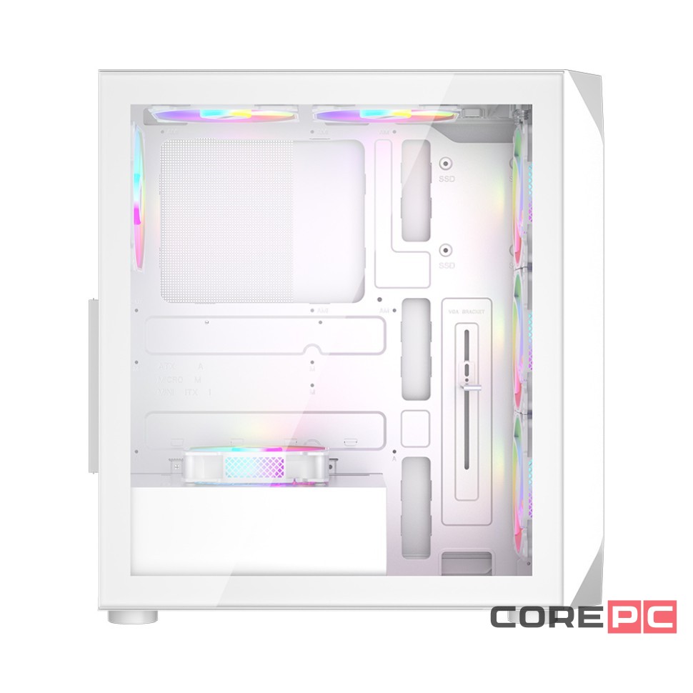 Компьютерный корпус 1STPLAYER ARIYA AY7 LED White (AY7-WH-4F1-W)