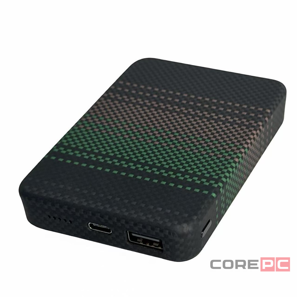 Powerbank магнитный с MagSafe Keephone Kavos Semi-Solid Battery 10000mAh черно-зеленый