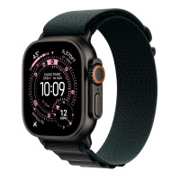 Apple Watch Ultra 3 49mm Natural Titanium Case with Black Alpine Loop (M)