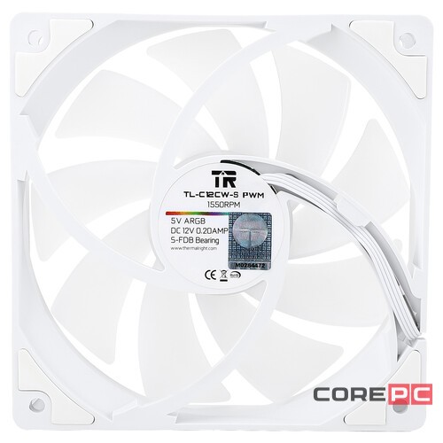 Вентилятор для корпуса Thermalright TL-C12CW-S ARGB White (TRTLC12CWS)