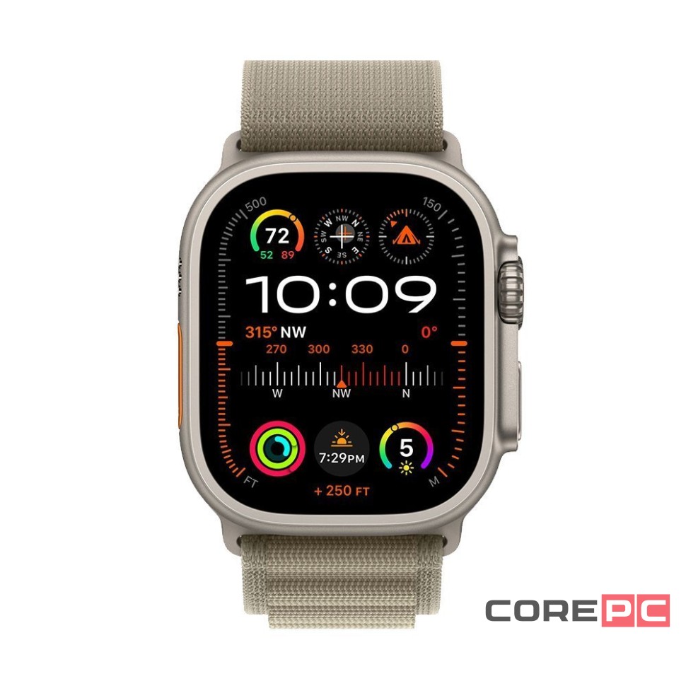 Apple Watch Ultra 2 49 mm Titanium Case Olive Alpine Loop (S)