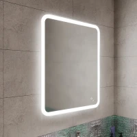 Зеркало MIXLINE Колорит ЭКОНОМ 700х800 (ШВ) сенсор выкл,светодиод подсв,универс.крепеж,без короба