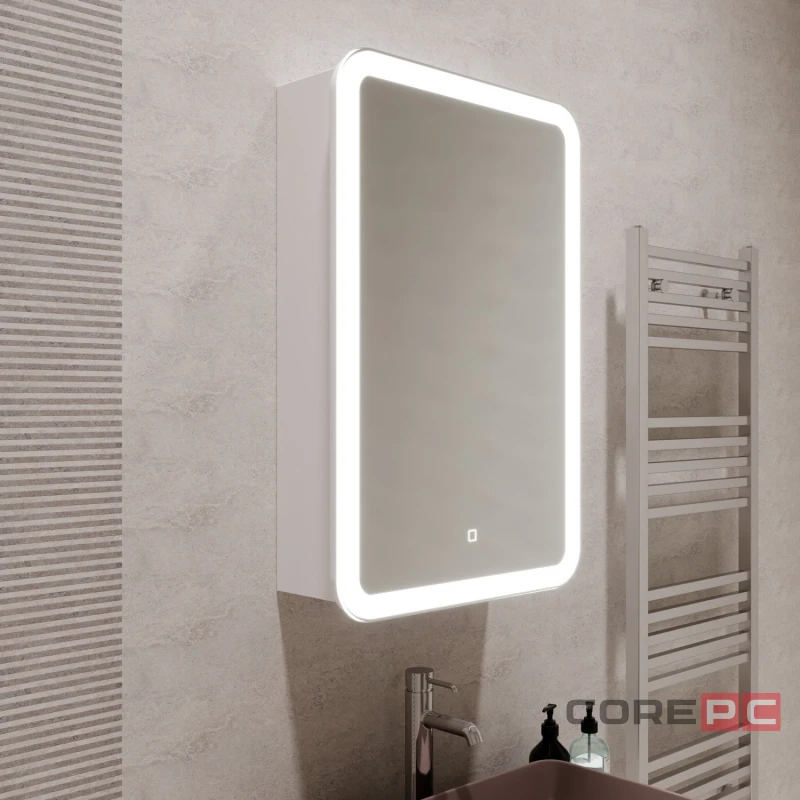 Зеркальный шкаф MIXLINE Фиджи 500х750 (ШВ) ПРАВЫЙ,сенсор.выкл, светодиодная подсветка