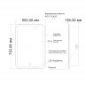 Зеркальный шкаф MIXLINE Фиджи 500х750 (ШВ) ПРАВЫЙ,сенсор.выкл, светодиодная подсветка