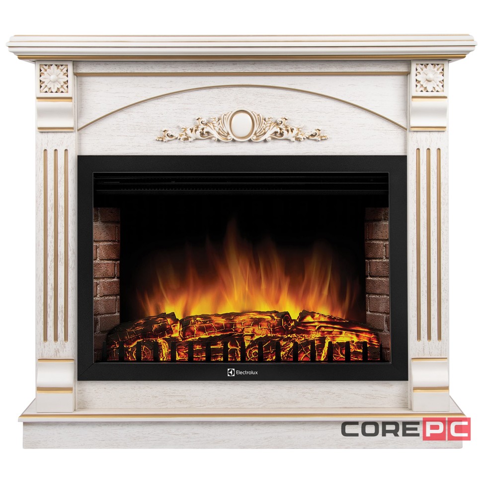 Портал Firelight Barocco 30 шпон белый дуб с золотой патиной