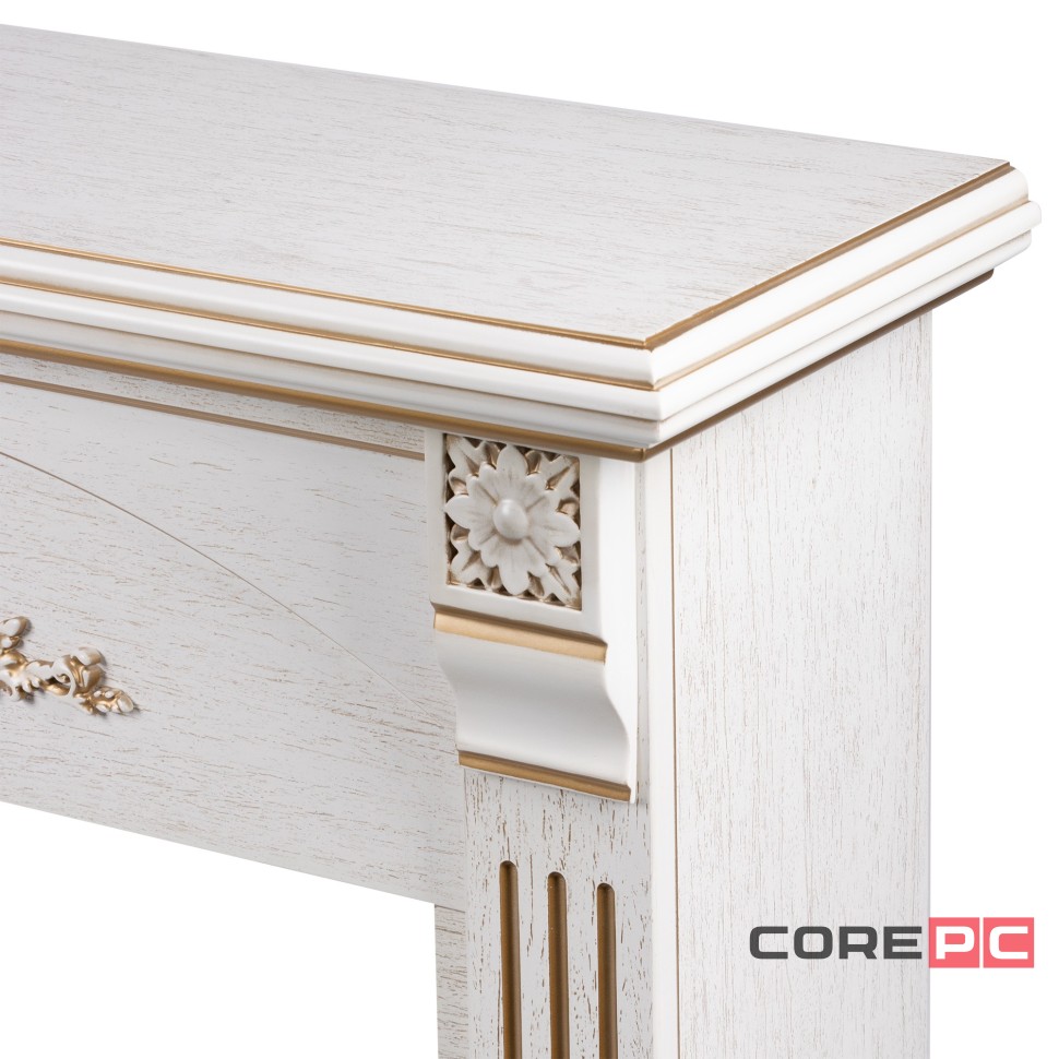 Портал Firelight Barocco 30 шпон белый дуб с золотой патиной