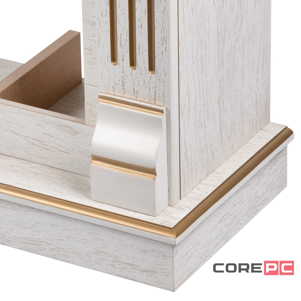 Портал Firelight Barocco 30 шпон белый дуб с золотой патиной