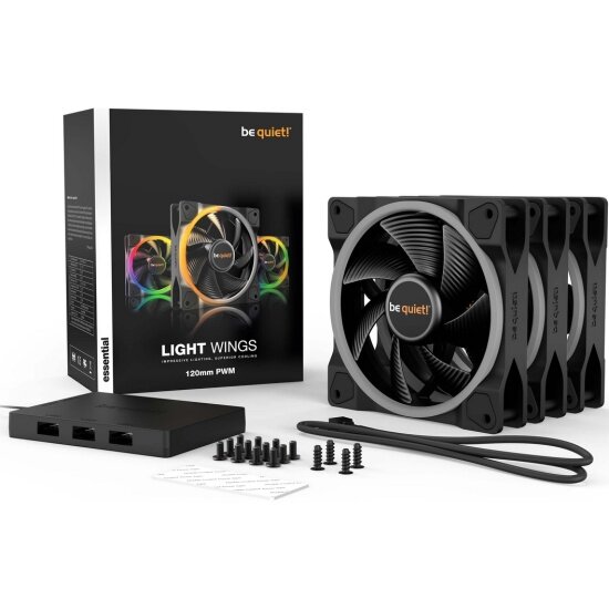 Комплект вентиляторов Be Quiet! LIGHT WINGS 120mm Triple-Pack BL076