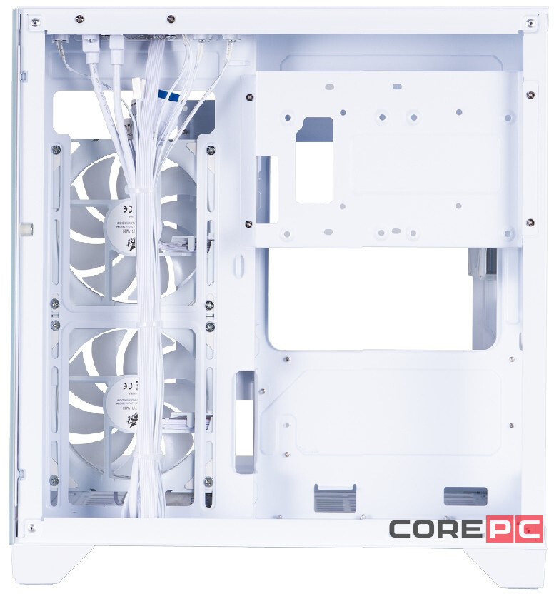 Компьютерный корпус 1STPLAYER MEGAVIEW MV5-TP ARGB White (MV5-TP-WH-2FC7R-W-1FC7-W)