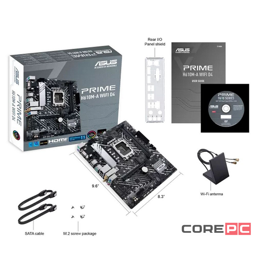 Материнская плата ASUS PRIME H610M-A WIFI D4 (90MB1C80-M0EAY0)