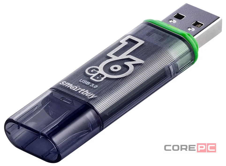 3.0 USB флеш накопитель Smartbuy 16GB Glossy Dark Grey (SB16GBGS-DG)