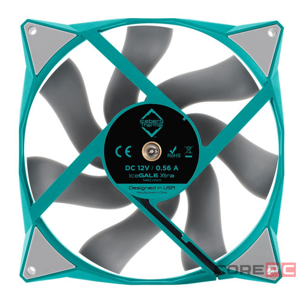 Вентилятор для корпуса Iceberg Thermal IceGALE Xtra TEAL (IceGALEXtra140mmTEAL)