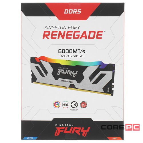 Оперативная память 32 Gb 6000 MHz Kingston FURY Renegade RGB (KF560C32RSAK2-32)