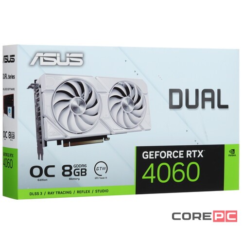 Видеокарта ASUS (DUAL-RTX4060-O8G) GeForce RTX 4060 8GB 90YV0JC0-M0NA00