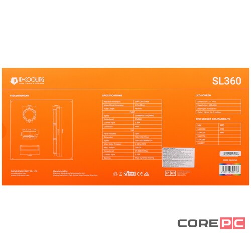 Система жидкостного охлаждения для процессора ID-COOLING SL360 Black