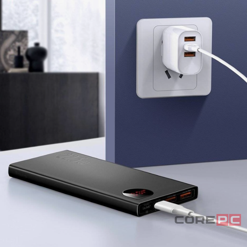 Powerbank Baseus Adaman 10000mAh 2USB/USB-C 3A 22.5W PPAD070001 черный