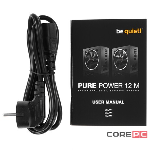 Блок питания Be Quiet! 650W PURE POWER 12 M BN342 16 pin (PCIe 5.0 Connector Cable Details)