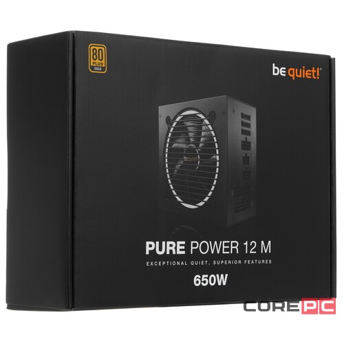 Блок питания Be Quiet! 650W PURE POWER 12 M BN342 16 pin (PCIe 5.0 Connector Cable Details)