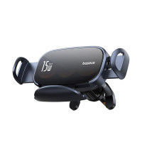 Держатель c беспроводной зарядкой Baseus LightChaser Triple-Coil Wireless C40355901111-00 черный