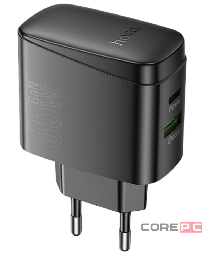 Сетевое зар. устр. Hoco CS63A 1USB/1C 65W черное