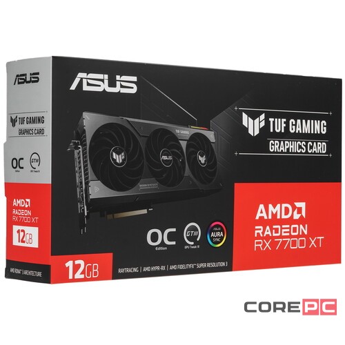 Видеокарта ASUS (TUF-RX7700XT-O12G GAMING) Radeon RX 7700 XT 12GB GAMING 90YV0JK0-M0NA00