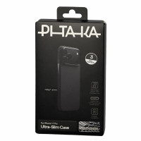 Накладка для i-Phone 17 Pro Pitaka Ultra Slim case черно-серая