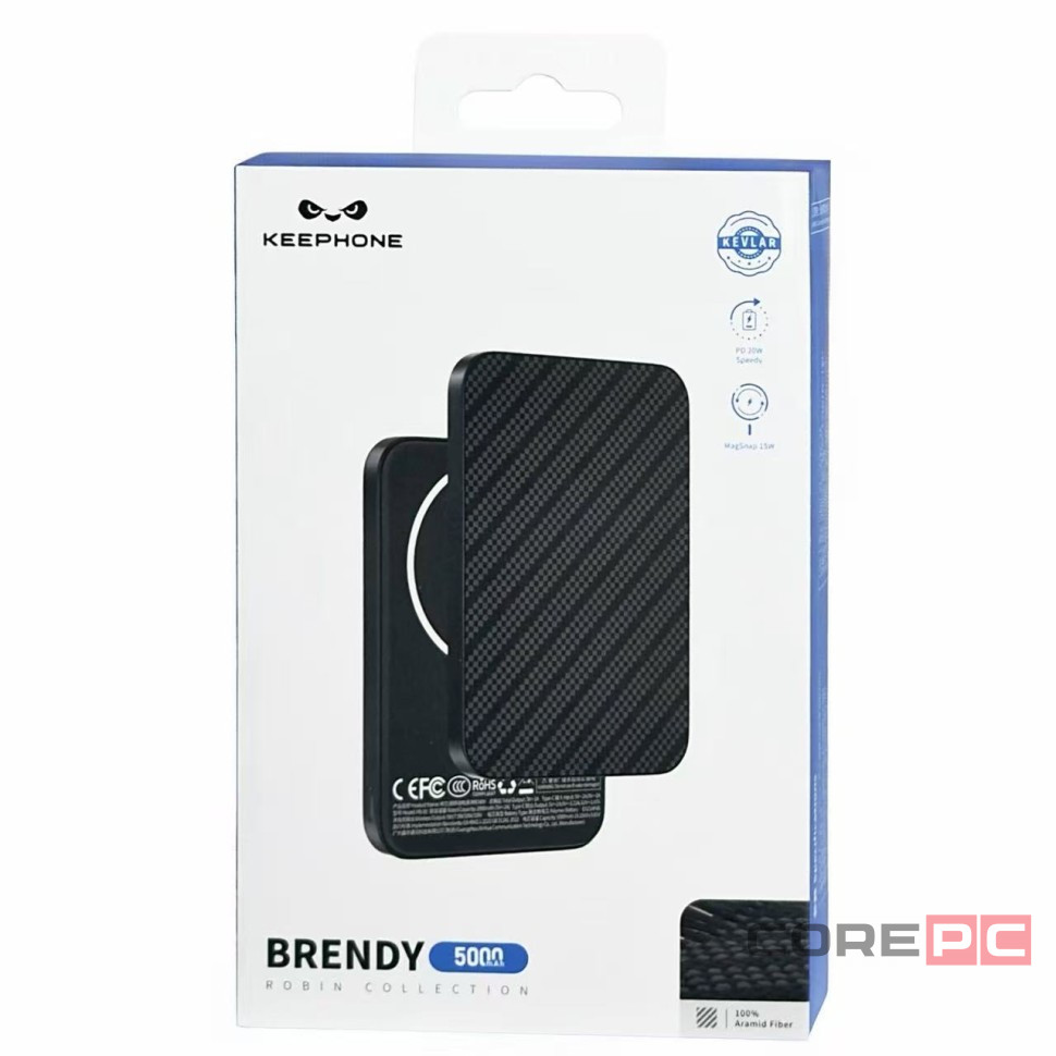 Powerbank магнитный с MagSafe Keephone Brendy Robin 5000mAh черный