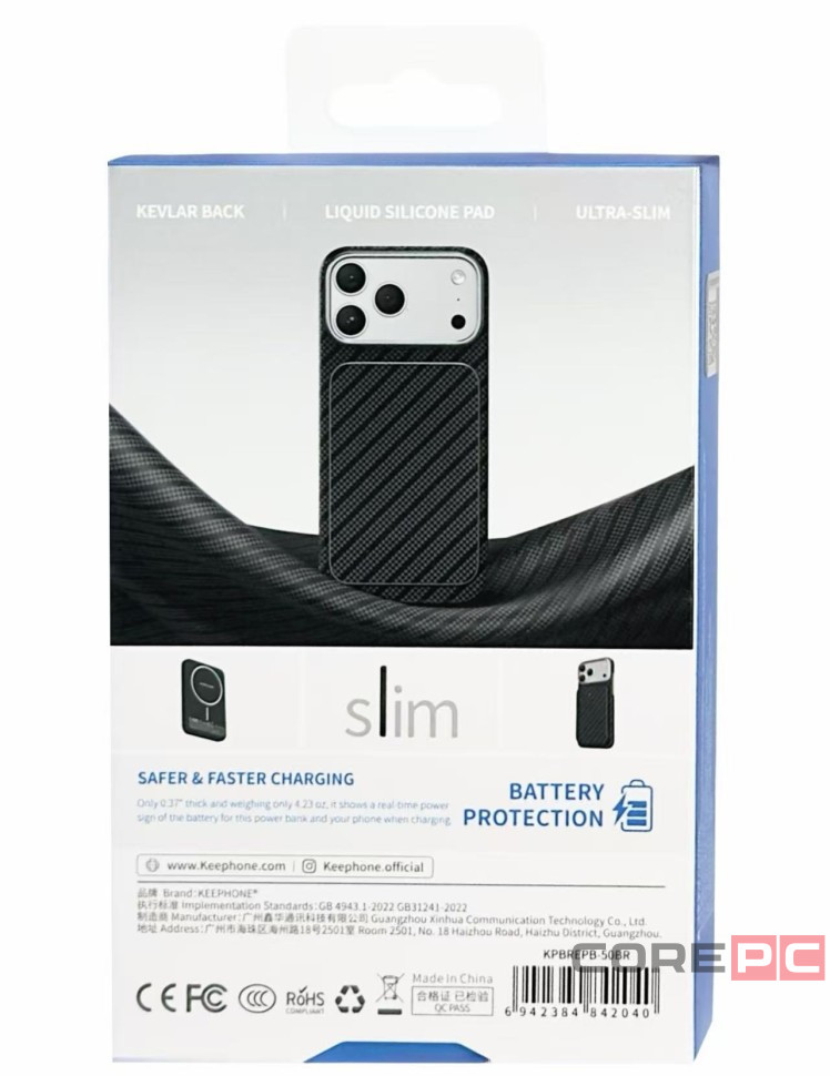Powerbank магнитный с MagSafe Keephone Brendy Robin 5000mAh черный