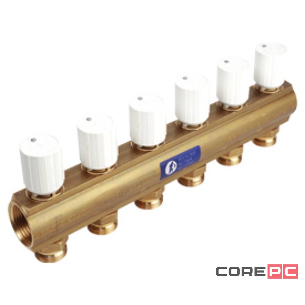 Коллектор Giacomini с термостатическими клапанами 1quot; x 18 /2, R553VY002