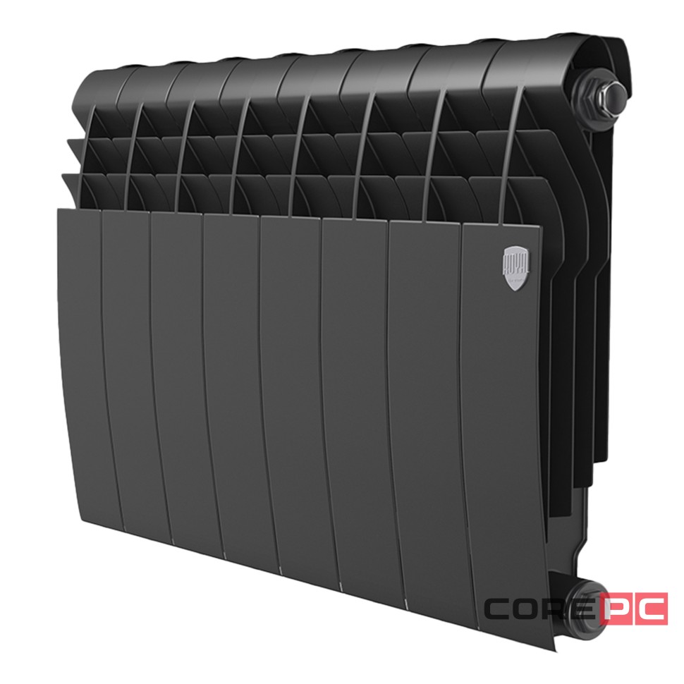 Радиатор биметаллический Royal Thermo BILINER B 350 Чёрный - 8 секц.