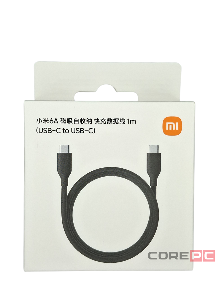 Кабель Xiaomi Magnetic Type-C Type-C 1м 6A (TPE+сталь) черный