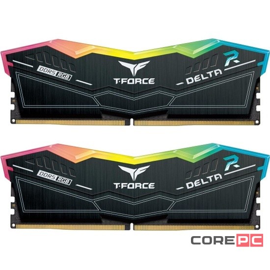 Оперативная память 32 Gb 6000 MHz Team Group T-FORCE DELTA RGB Black (FF3D532G6000HC28ADC01)