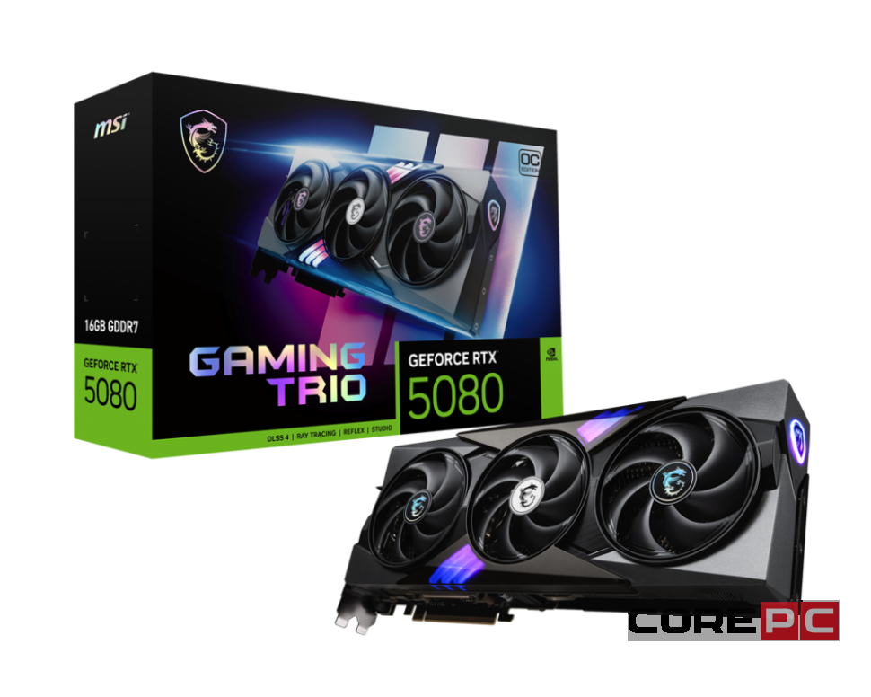 Видеокарта MSI (G5080-16GTC) GeForce RTX 5080 16G GAMING TRIO OC
