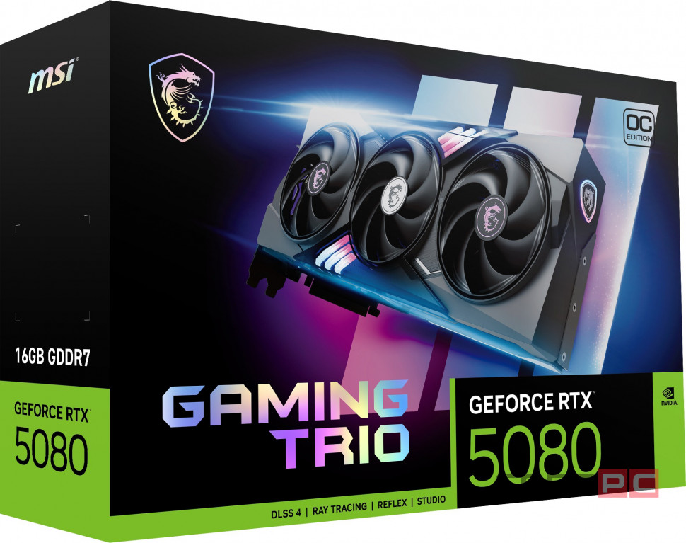 Видеокарта MSI (G5080-16GTC) GeForce RTX 5080 16G GAMING TRIO OC