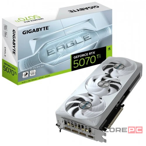 Видеокарта Gigabyte (GV-N507TEAGLEOC ICE-16GD) GeForce RTX 5070 Ti 16GB EAGLE ICE SFF OC