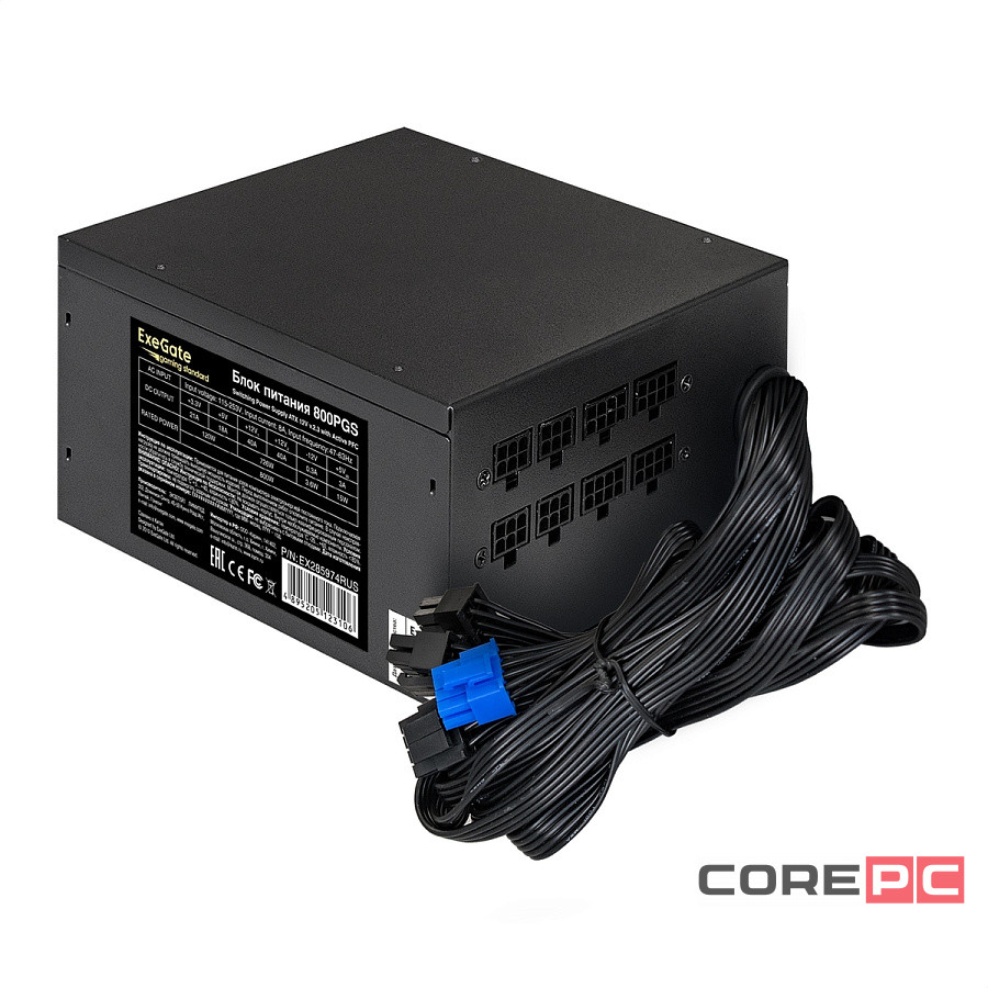 Блок питания ExeGate 800W Gaming Standard 800PGS (EX285974RUS)