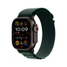 Apple Watch Ultra 2 (2024) 49mm Black Titanium Case with Dark Green Alpine Loop (S)