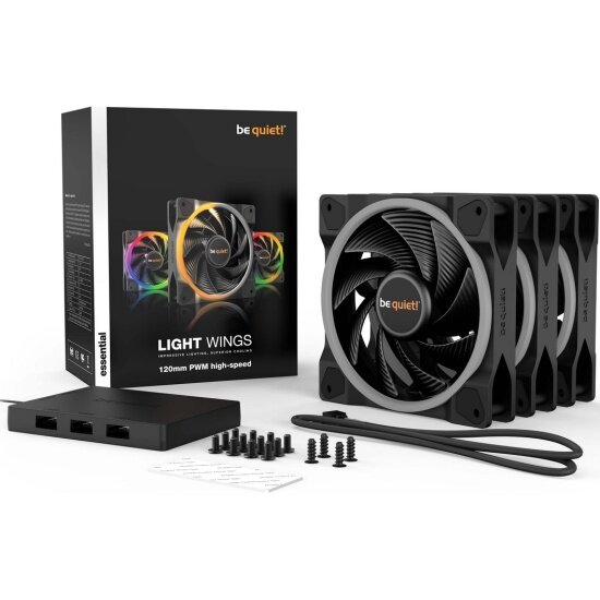 Комплект вентиляторов Be Quiet! LIGHT WINGS 120mm Triple-Pack BL077