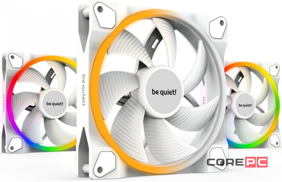 Комплект вентиляторов Be Quiet! LIGHT WINGS RGB White BL102