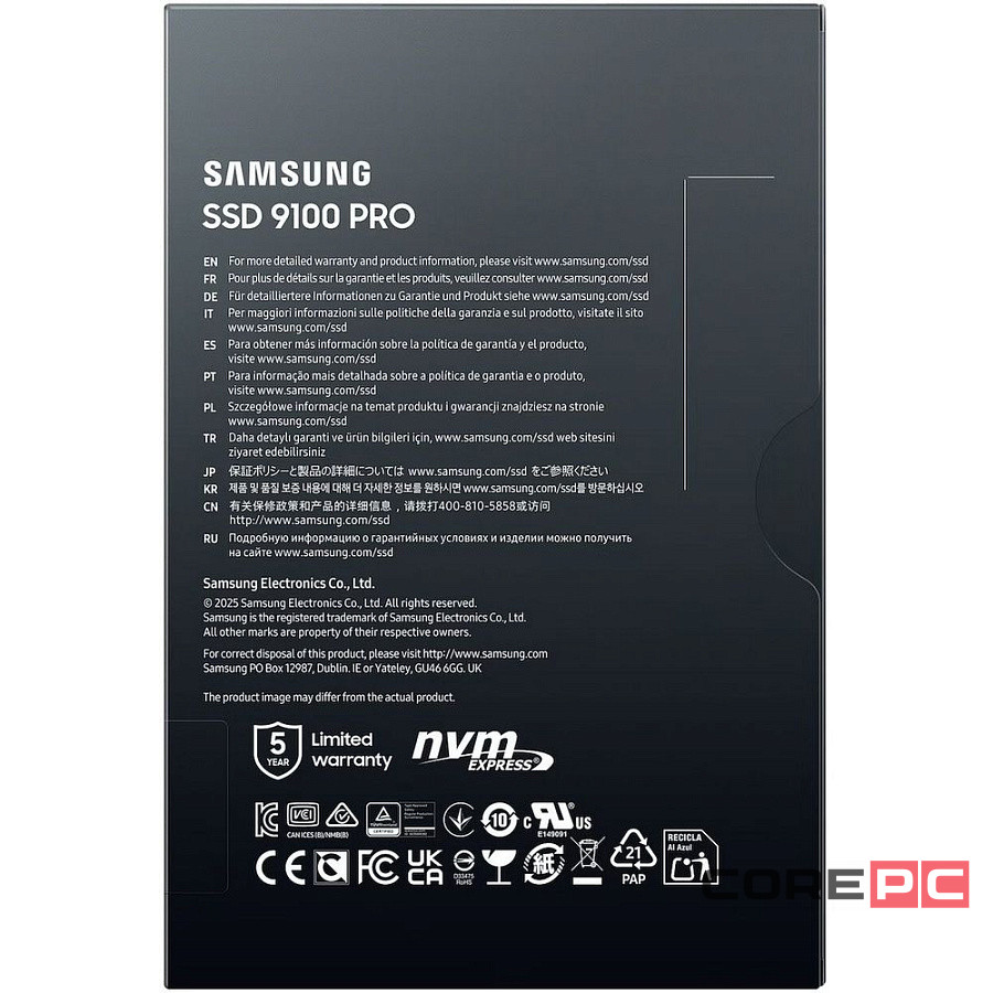Твердотельный накопитель Samsung 8000 Gb 9100 PRO Black (MZ-VAP8T0BW)