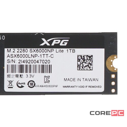 Твердотельный накопитель ADATA 1024 Gb SX6000 ASX6000LNP-1TT-C XPG