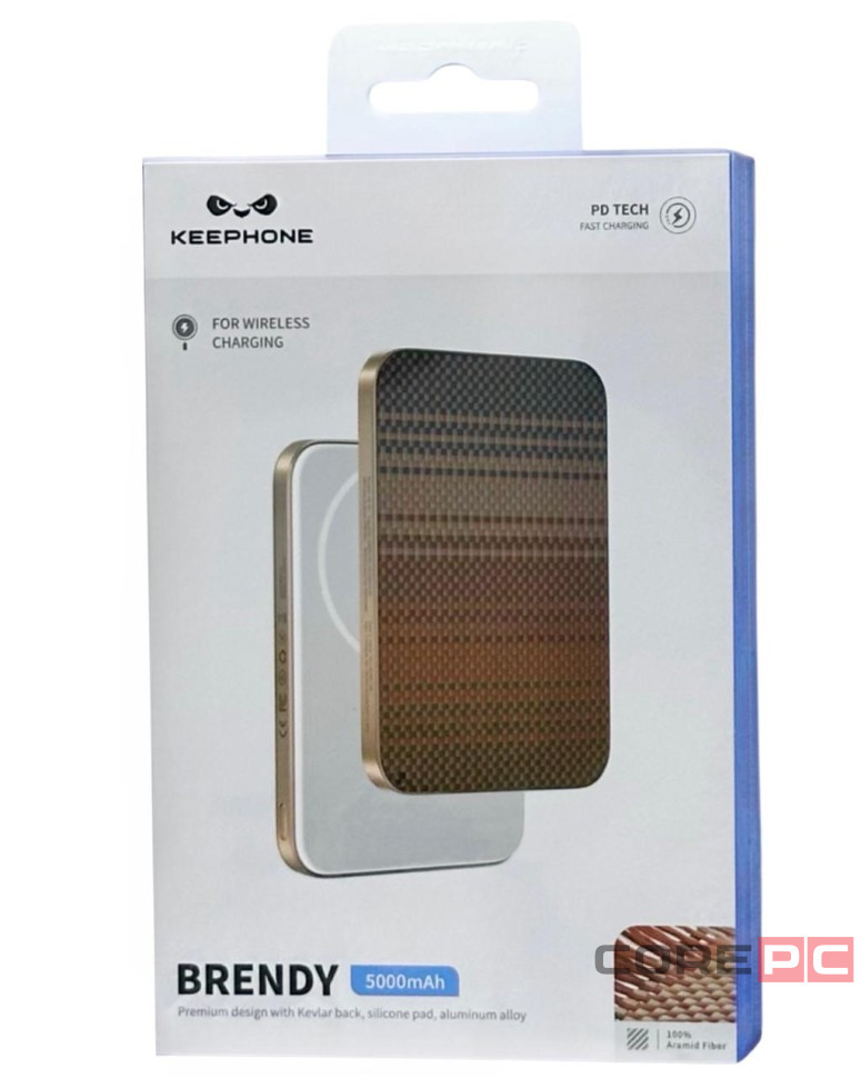 Powerbank магнитный с MagSafe Keephone Brendy 5000mAh коричневый