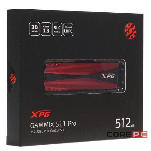 Твердотельный накопитель ADATA 512 Gb GAMMIX S11 PRO AGAMMIXS11P-512GT-C XPG